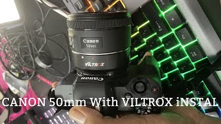 Canon m50 mark ii lens mount  Viltrox Lens adapter  Canon 50mm f18 Install [upl. by Latonia418]