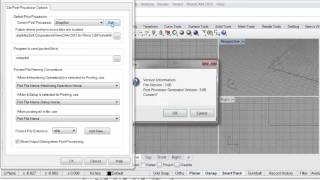 RhinoCAM setting Post [upl. by Gambrill]