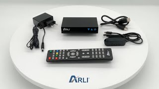 ARLI HD Sat Receiver AH1 Digital HDTV Satelliten DVBS2 HDMI Astra Hotbird Türksat Kanalliste [upl. by Stefa637]