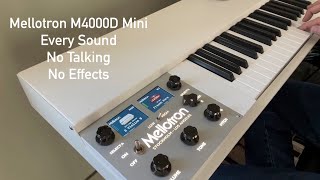 All the Sounds of the Mellotron M4000D Mini No Talking No Effects [upl. by Kati60]