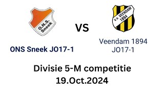 ONS Sneek JO171 vs Veendam JO171 Divisie 5M Competitie 19Oct2024 [upl. by Adnohsel774]