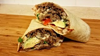 Carne Asada Burrito Recipe  How to make a Burrito [upl. by Yate]