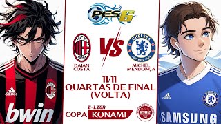 PES 6  Copa Konami  Milan VS Chelsea  Quartas de Final VOLTA [upl. by Anotyad]