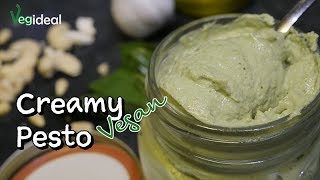 Creamy vegan tofu pesto delizioso pesto vegano con tofu [upl. by Adriano]