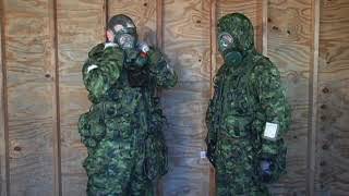 Canadian Forces  CBRN  Chemical Decontamination Drill [upl. by Neelyahs]