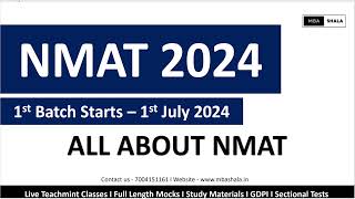 NMAT 2024 Exam  Complete Course Details  Batch 1 Starts 1st July 2024 II From Basic To Advance [upl. by Giulietta]