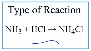 Type of Reaction for NH3  HCl  NH4Cl [upl. by Flanders]