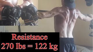 270 lbs  122 kg RESISTANCE BANDS TRAINING [upl. by Joceline]