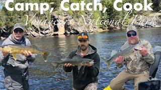 Catch and Cook Remote Camping and Walleye Fishing Voyageurs National Park Part 1 [upl. by Evette]