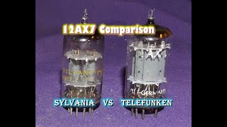 Telefunken 12AX7 vs Sylvania 12AX7 Tube Comparison Alvarez RD210C [upl. by Encrata808]