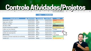 Como Fazer Planilha de Cronograma Diário no Excel  Controle de Tarefas [upl. by Namielus]