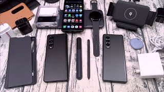 Samsung Galaxy Z Fold 3  Must Have Accessories  Wireless Car Charger Mount  S Pen Case and More [upl. by Iorgos]