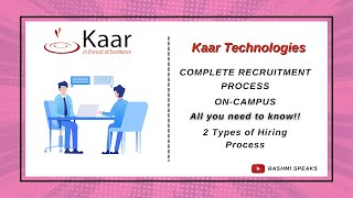 Kaar Technologies Latest Recruitment Process  On Campus  From Batch 2024 [upl. by Airec]