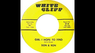 DON amp RON GIRL I HOPE TO FIND [upl. by Enileuqkcaj]