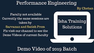 Performance Engineering Demo Day1 Pls contact  whatsapp us on 918019952427 to enroll [upl. by Riella703]