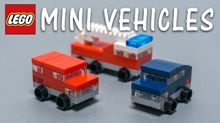 LEGO Mini Fahrzeuge und Feuerwehr selber bauen  LEGO Tutorial [upl. by Boiney]