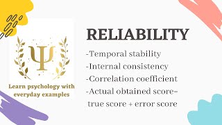 Reliability  Psychological Testing [upl. by Najram]