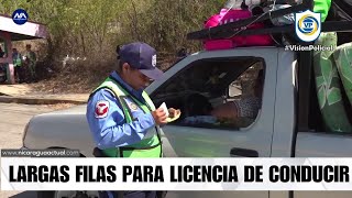 Resumen  Largas filas en tránsito trás aplicación de procesos judiciales por no andar licencias [upl. by Giah]