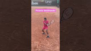 Dino Prizmic hits a series of backhands ending with a winner down the line vs Carlos Taberner atp [upl. by Elenahc]