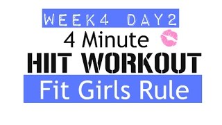 HIIT WORKOUT 4 MINUTES  Fit Girls Rule [upl. by Katharine]