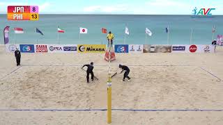 ShibaTake JPN  RondinaPons PHI 2021 Asian Senior Beach Volleyball Championships [upl. by Maryjo]