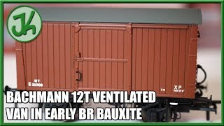 Bachmann 12T Ventilated Van in Early BR Bauxite  38380  Unboxing and Review [upl. by Ahsinrad712]