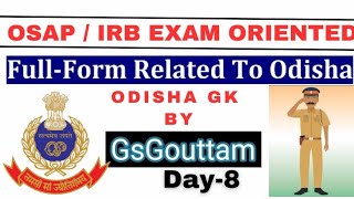 odishagk day8 osap irb odisha police importantquestions facts motivation [upl. by Ybeloc953]