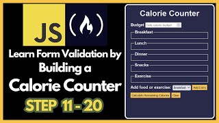 freeCodeCamp  JavaScript  Learn Form Validation by Building a Calorie Counter  STEP 11  20 [upl. by Sax73]