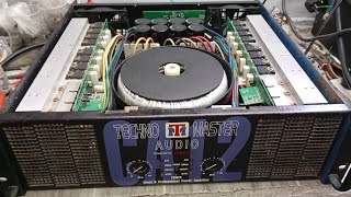 TECHNO MASTER CA12 POWER AMPLIFIER LEGIT PURE COPPER TRANSFORMER [upl. by Hausmann198]