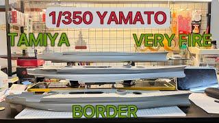 1350 TAMIYA ampVery Fire ampBorder YAMATO stage 1 Hull build [upl. by Eenat637]