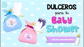 Dulceros para baby shower de niño o niña  Baby shower DIY 👶🏻🎈Party pop DIY🎉 [upl. by Narmak]