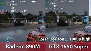 GeForce GTX 1650 SUPER vs Radeon 890M Ryzen AI 9 HX 370 Comparison in 6 Games 1080p [upl. by Augustus148]