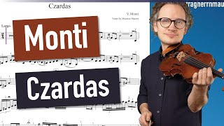 Monti Czardas  Violin Sheet Music  Piano Accompaniment [upl. by Mildred643]