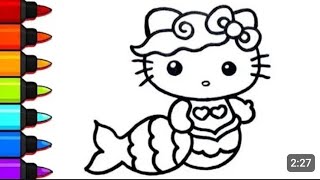 Drawing and Colouring Mermaid Drawing for Kids and Toddlers [upl. by Ibba]