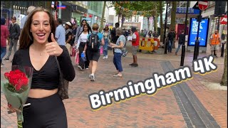 England  Birmingham city summer street walking tour 2022  4k  city Center  Bullring I khan 1M [upl. by Aztilem]