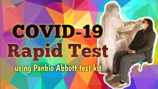 Actual test using Panbio  Abbott  COVID19 Rapid test kit  Swab Procedure  rapidtest Covid19 [upl. by Llerrahs]