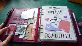 Bullet Journal set up in my Filofax Finsbury  August [upl. by Eneg]