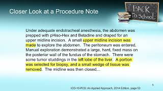 ICD10PCS Understanding Procedure Notes [upl. by Sheeb933]