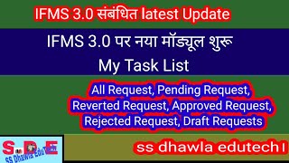 IFMS संबंधित नया module My task List शुरू जाने pending RevertedApproveddraft requests क्या है [upl. by Hofstetter703]