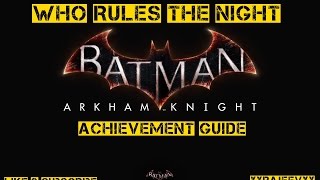 quotWho Rules the Nightquot Achievement Guide quotBatman VS Arkham Knightquot  Tutorial To Defeat Tank Easily [upl. by Mira]