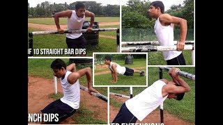 Best Bodyweight Tricep Exercises  HIT ALL 3 TRICEP HEADS [upl. by Aneetsirk]