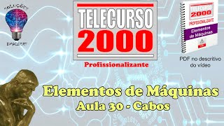 Telecurso 2000  Elementos de Máquinas  30 Cabos [upl. by Neville566]