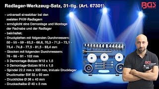 Tutorial RadlagerWerkzeugSatz 31tlg Art 67301 [upl. by Rebecka]