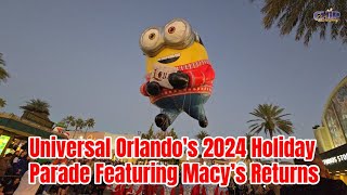 Universal Orlandos 2024 Holiday Parade Featuring Macy’s Returns [upl. by Karb]