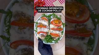 3 FORMAS DIFERENTES de COCINAR POLLO en MENOS DE 1 MINUTO 🍗 shorts recetas [upl. by Belak118]