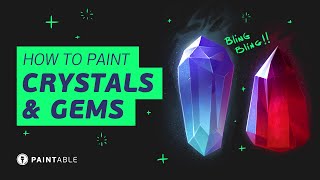 How To Paint Crystals And Gems Digital Painting [upl. by Bentlee823]