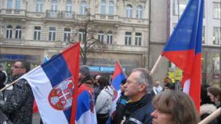 Kosovo je Srbija  demonstrace proti nezávislosti Kosova [upl. by Freudberg476]