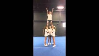 Advanced Cheerleading Stunt Progression Cradle [upl. by Ettezoj]