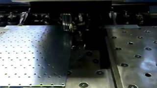 Sheet metal CNC punching with Trumpf 3000  component chute [upl. by Neslund]