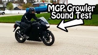 MGP Growler Exhaust Sound Test w Drive By  Ninja 250 [upl. by Zeiger]